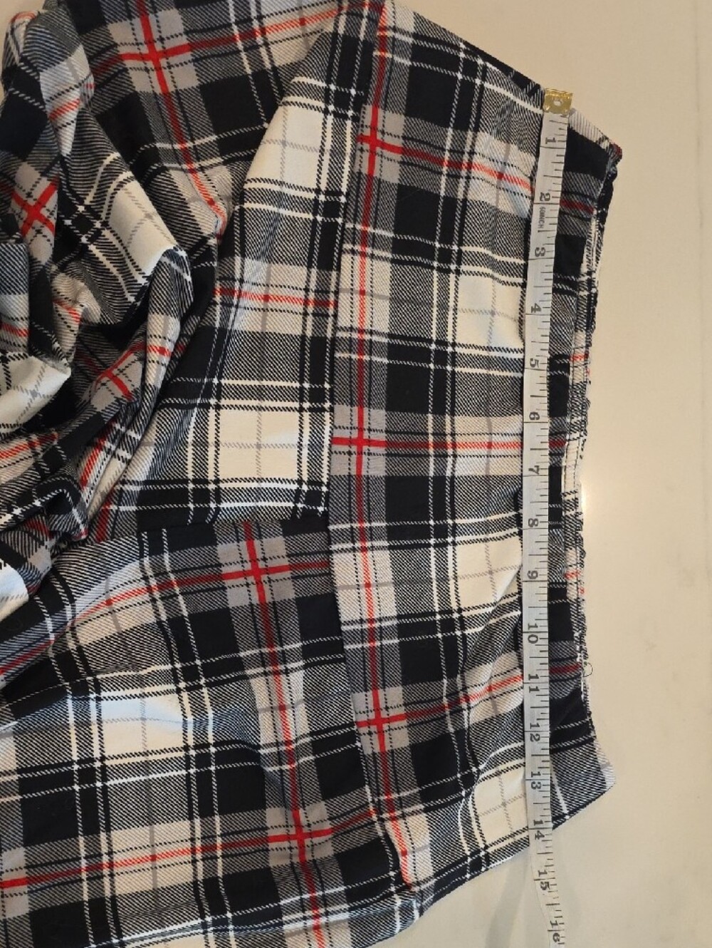 NWOT Plaid Wide-Leg Palazzo Pants - Black, White & Red - Picture 3 of 6